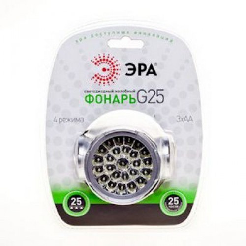 Фонарь налобный Эра G25 (25xLED Extra 3xAAA фото Фонарь налобный Эра G25 (25xLED Extra 3xAAA картинка